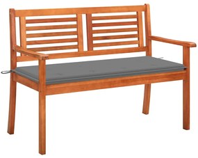 Banco de jardim 2 lugares c/ almofadão 120 cm eucalipto maciço
