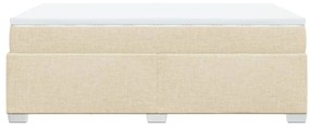 Cama boxspring com colchão 120x190 cm tecido cor creme