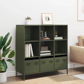 Móvel alto 101,5x39x103,5 cm aço verde azeitona