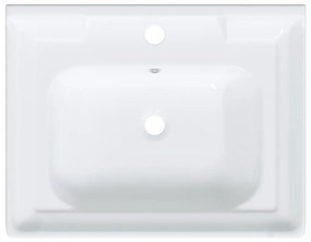 Lavatório casa de banho retangular 61x48x23 cm cerâmica branco