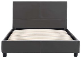 Estrutura de cama 90x200 cm couro artificial cinzento