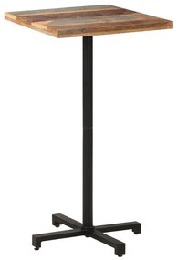 vidaXL Mesa de bistrô quadrada 60x60x110 cm madeira recuperada maciça