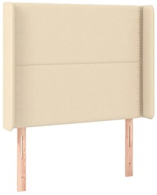 Cama com molas/colchão 90x190 cm tecido cor creme