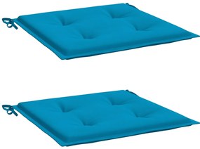 Almofadões p/ cadeiras de jardim 2 pcs tecido oxford azul