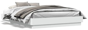 Estrutura de cama 140x200 cm derivados de madeira branco