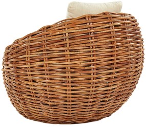 Cadeira de jardim em rattan natural LERICI Beliani