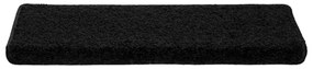 Tapetes de escadas 10 pcs 65x21x4 cm preto