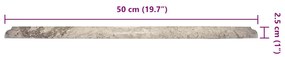Tampo de mesa Ø50x2,5 cm mármore cinzento