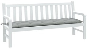 Almofadão banco jardim 180x50x7cm mesclado tecido cinza-claro