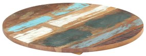 Tampo de mesa redondo 40 cm 25-27 mm madeira recuperada maciça