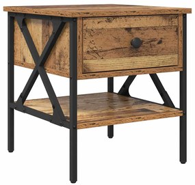 Mesa de Cabeceira Madeira Velha 40x42x45 cm Madeira Engenharia