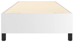 Estrutura de cama 90x200 cm couro artificial branco
