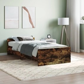 Estrutura de Cama Moona - 100x200 cm - Madeira Rustica - Design Modern