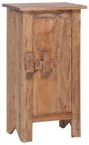 vidaXL Mesa de cabeceira 43x31x80 cm mistura de madeiras recicladas