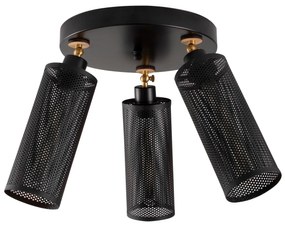 Candeeiro de Teto Amasra – Preto e Dourado – 52 cm