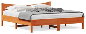 vidaXL Cama sem colchão 180x200 cm pinho maciço castanho-mel