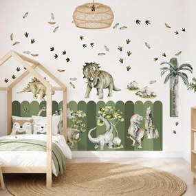 Conjunto de autocolantes têxteis para parede - Dinossauros