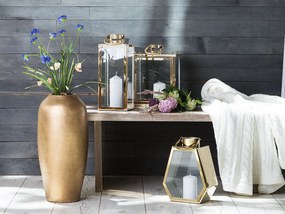 Lanterna decorativa dourada 34 cm CYPRUS Beliani