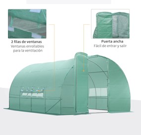 ® Estufa de Jardim e Quintal com 6 janelas para Cultivar Plantas e Ver