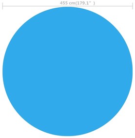 Película para piscina PE solar flutuante redondo 455 cm azul