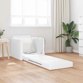 vidaXL Sofá-Cama Dobrável Branco 74 x 77 x 81 cm PVC