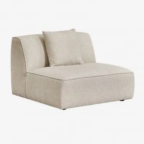 Módulo Central Para Sofá Modular Estofado Cardea Bouclé Bege Creme - Sklum