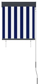 Estore de rolo para exterior 60x250 cm azul e branco