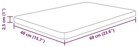 Bancada p/ WC 60x40x2,5 cm madeira tratada castanho-escuro