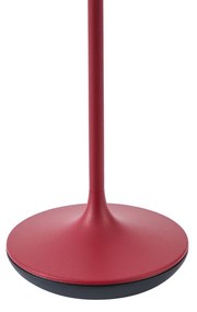 Candeeiro de mesa vermelho com LED IP65 recarregável com estação de carregamento - Treble Moderno