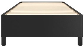 Estrutura de cama 90x190 cm couro artificial preto