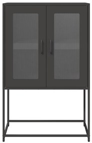 Aparador alto 68x39x107 cm aço preto