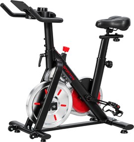 SPORTNOW Bicicleta Estática com Bluetooth, Resistência Magnética, Volante de 8 kg, Ecrã LCD, Selim e Guiador Ajustáveis | Aosom Portugal