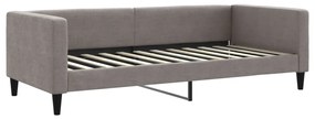 Sofá-cama com gavetão 90x200 cm tecido cinzento-acastanhado
