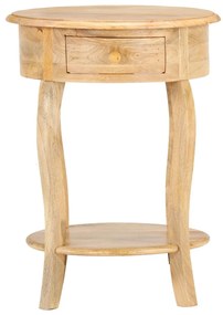 Mesa de apoio 37x37x61 cm madeira de mangueira maciça