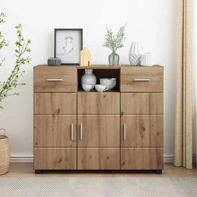 vidaXL Buffet com gaveta carvalho artisiano 88.5 x 30.5 x 73 cm