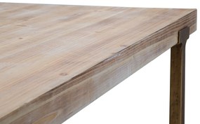 MESA DE JANTAR ANKARA 150X90X78 CM CASTANHO E DOURADO (CADEIRAS NÃO INCLUÍDAS)