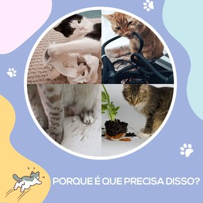 PawHut Túnel para Gatos com Bola Supensa Túnel para Gatos Dobrável com