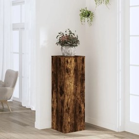 vidaXL Suporte p/plantas 33x33x100cm derivados madeira carvalho fumado