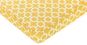 Conjunto de 2 almofadas de assento amarelas com padrão geométrico TERNI Beliani