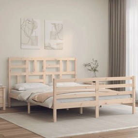 Estrutura de cama King Size com cabeceira madeira maciça