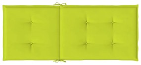 Almofadões cadeiras altas de jardim 6pcs tecido verde brilhante
