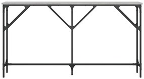 Mesa consola 140x23x75 cm derivados de madeira cinzento sonoma