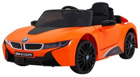 Carro elétrico para Crianças 12V BMW I8 LIFT Rodas de EVA, Assento de couro Laranja