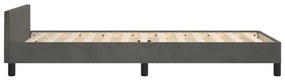 Estrutura de cama sem colchão 90x200 cm veludo cinzento-escuro