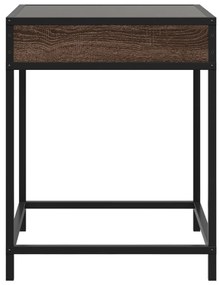 Mesa de centro luzes LED Infinity 40x40x51 cm carvalho castanho