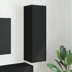 vidaXL Armário de TV de Parede Preto 30 x 31 x 100 cm