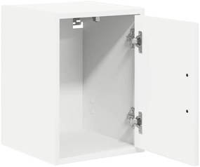 Armário de parede da garagem branco madeira engenheirada