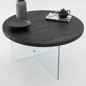 Mesa de Centro Serenity – Antracite e Transparente – 70 cm x 40 cm