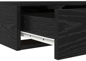 Gavetas pretas para cama VidaXL 140x36,5x16,5 cm em madeira de engenha