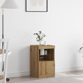 Sideboard vidaXL com Luzes LED Carvalho Artisan 41x37x67 cm